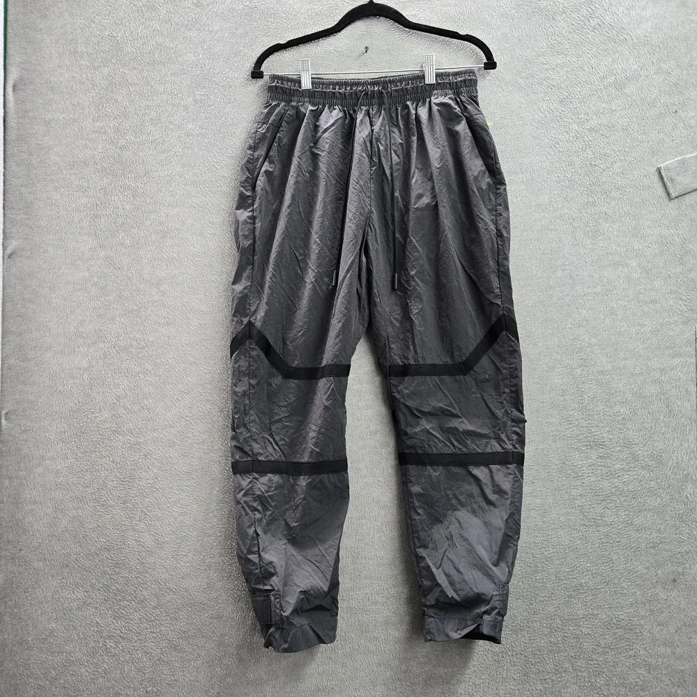 Jordan Men Activewear Pants M Gray Jumpman Embroidery Windbreaker 23 Engineered